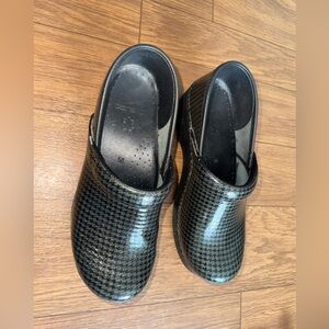 Dankso Classic Slip On Clogs Black, Green Houndstooth Glitter Women US 8 38